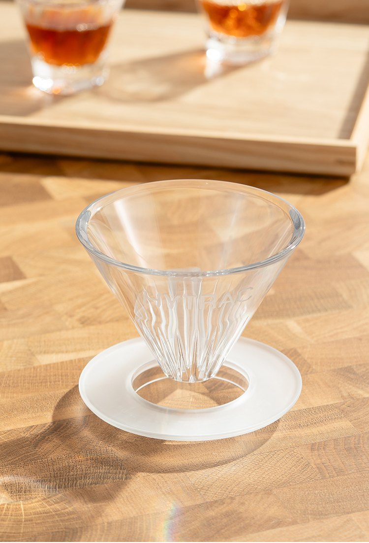 MAVO Hytrac pour over dripper, şeffaf Tritan gövde