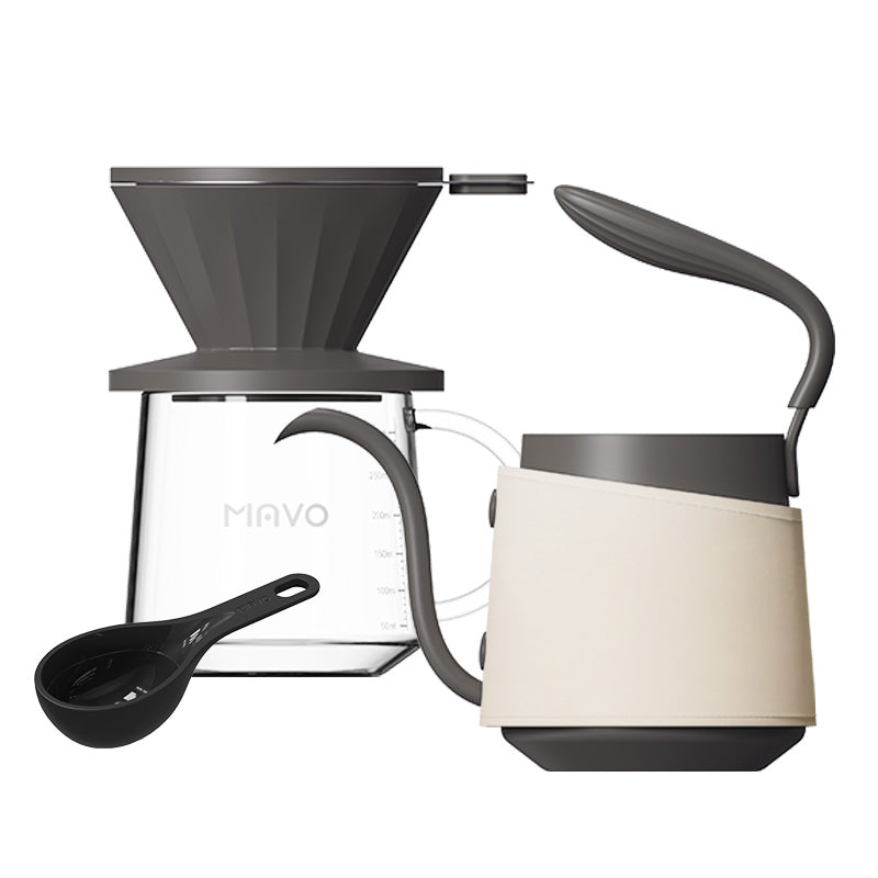 MAVO Little Whale pour over set, gri