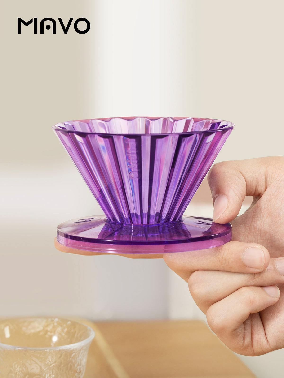 MAVO Startrate pour over dripper, mor Tritan gövde