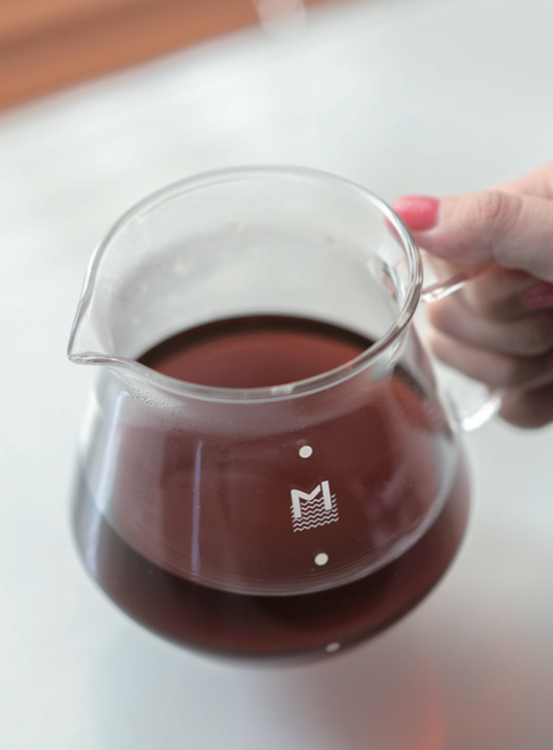 Angled Sand Coffee Pot